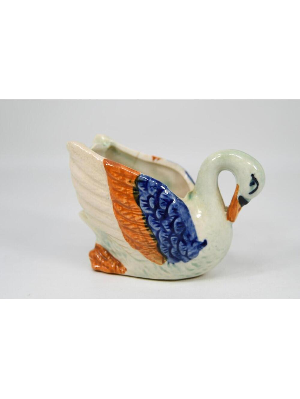 Swan Goose Bird Planter Toothpick Holder Ashtray Figurine Occupied Japan VTG